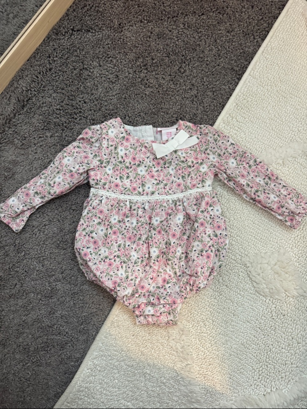 Tommy Bahama Floral baby onesie - Pink & Green